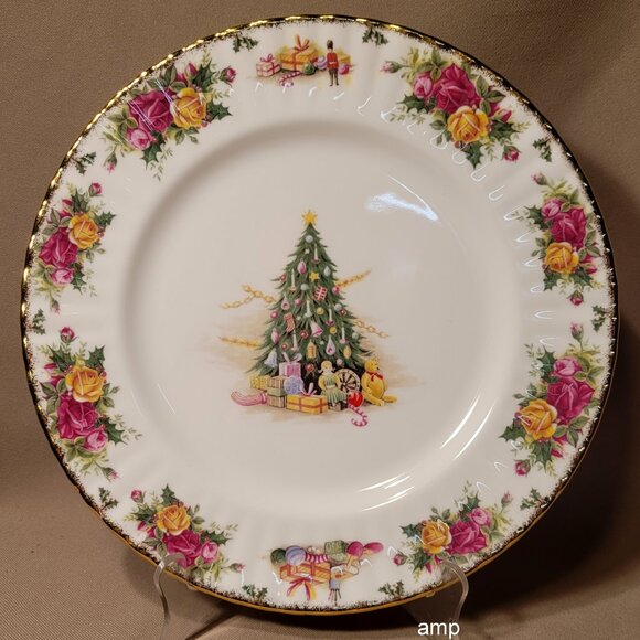 Royal Albert Christmas Magic Old Country Roses Dinner Plate 10 1/2" PERFECT! - Picture 1 of 2